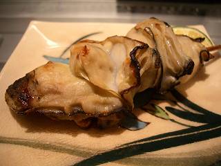 写真：牡蛎の串焼き＠竹宗