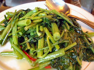 写真：空心菜の炒め物＠香港海鮮飲茶樓